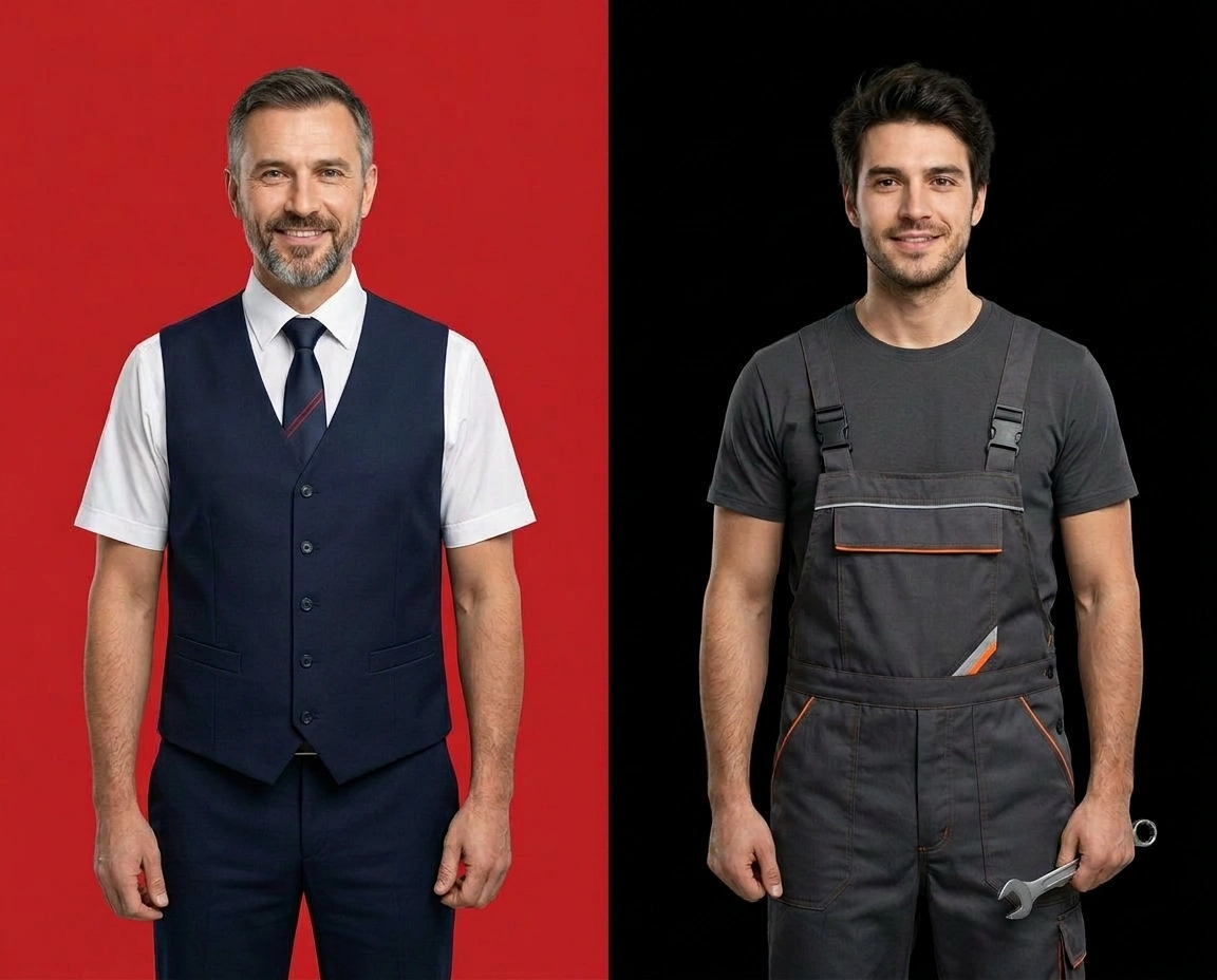 Профессиональная форма для автодилеров — персонал в фирменной одежде