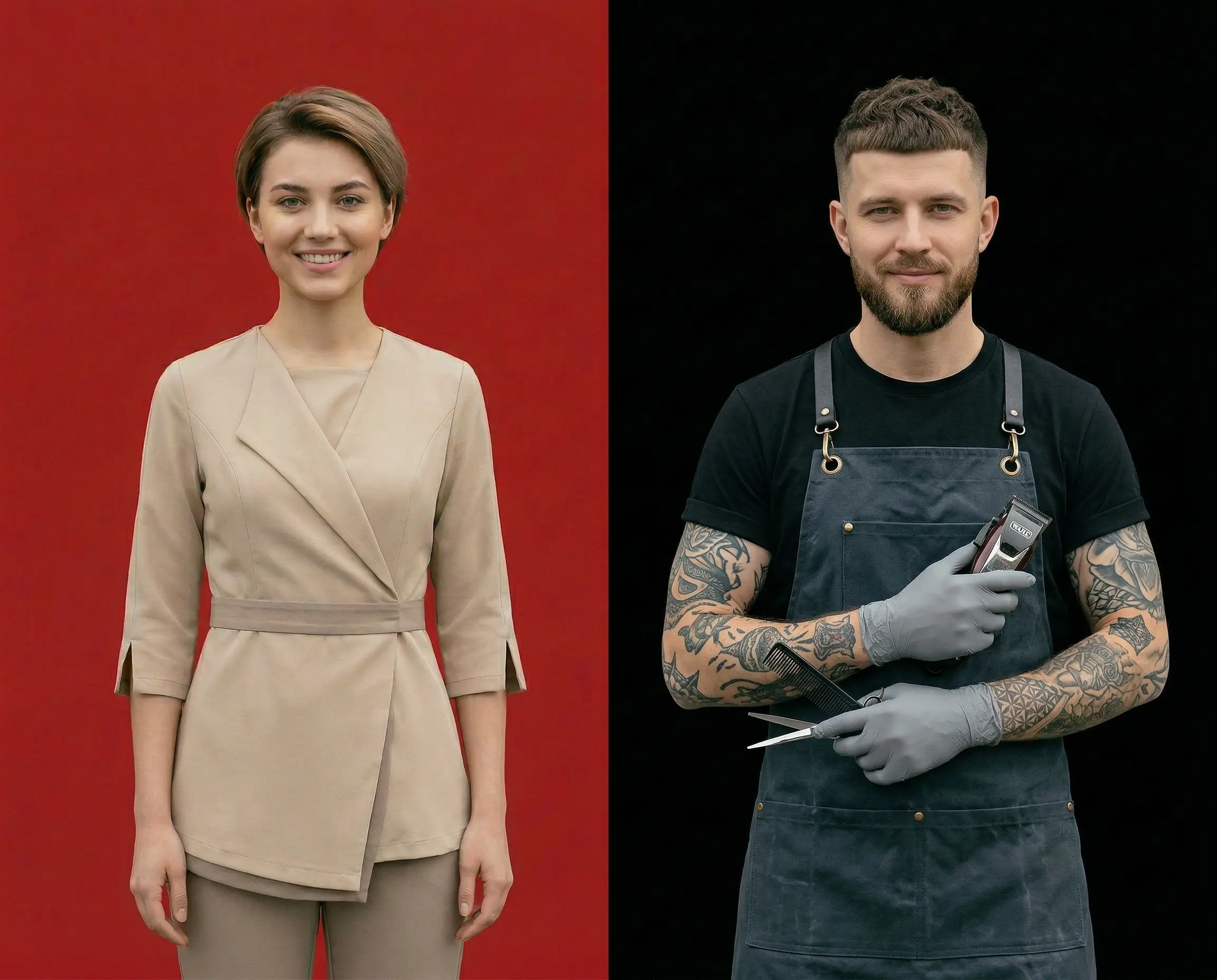 Профессиональная форма для салонов красоты — стильный мастер в форме