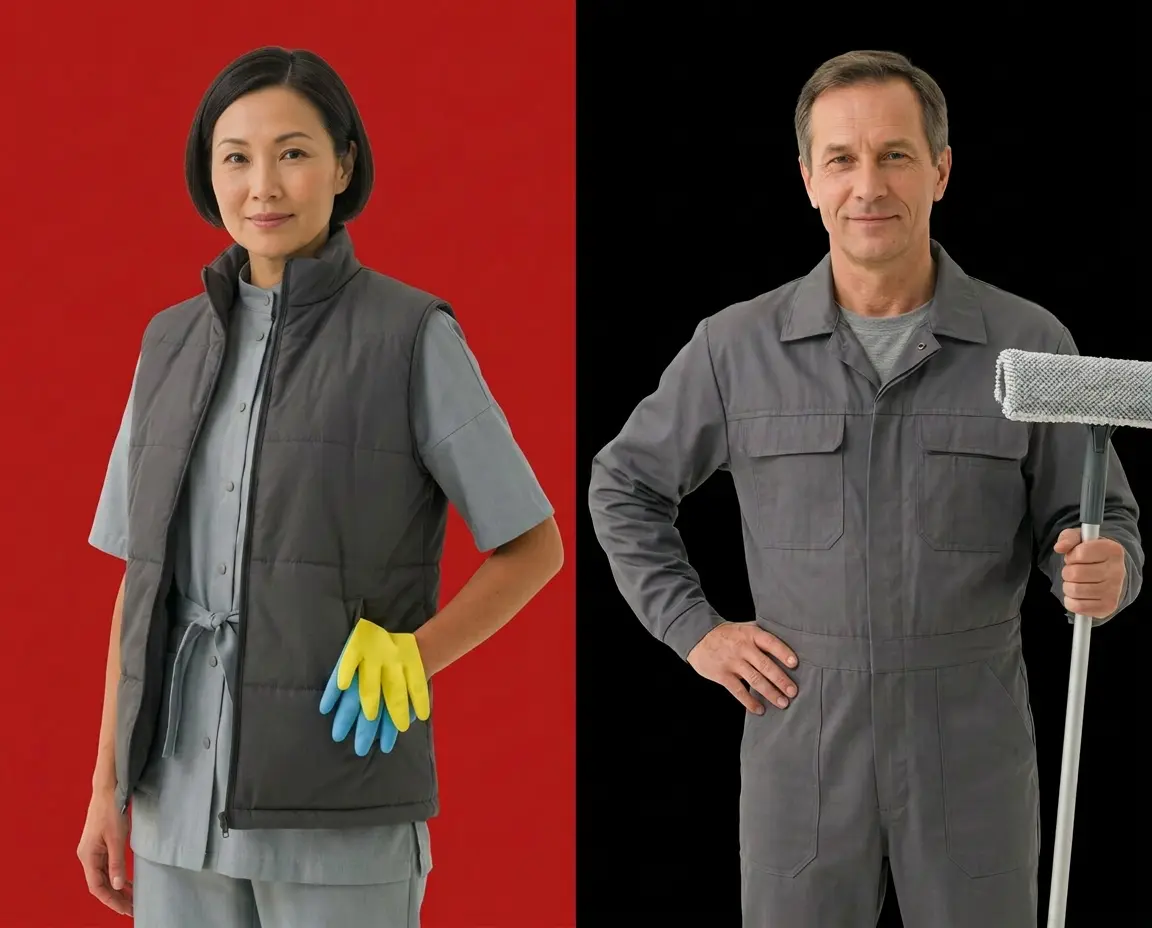 Профессиональная форма для клининга — персонал в фирменной одежде