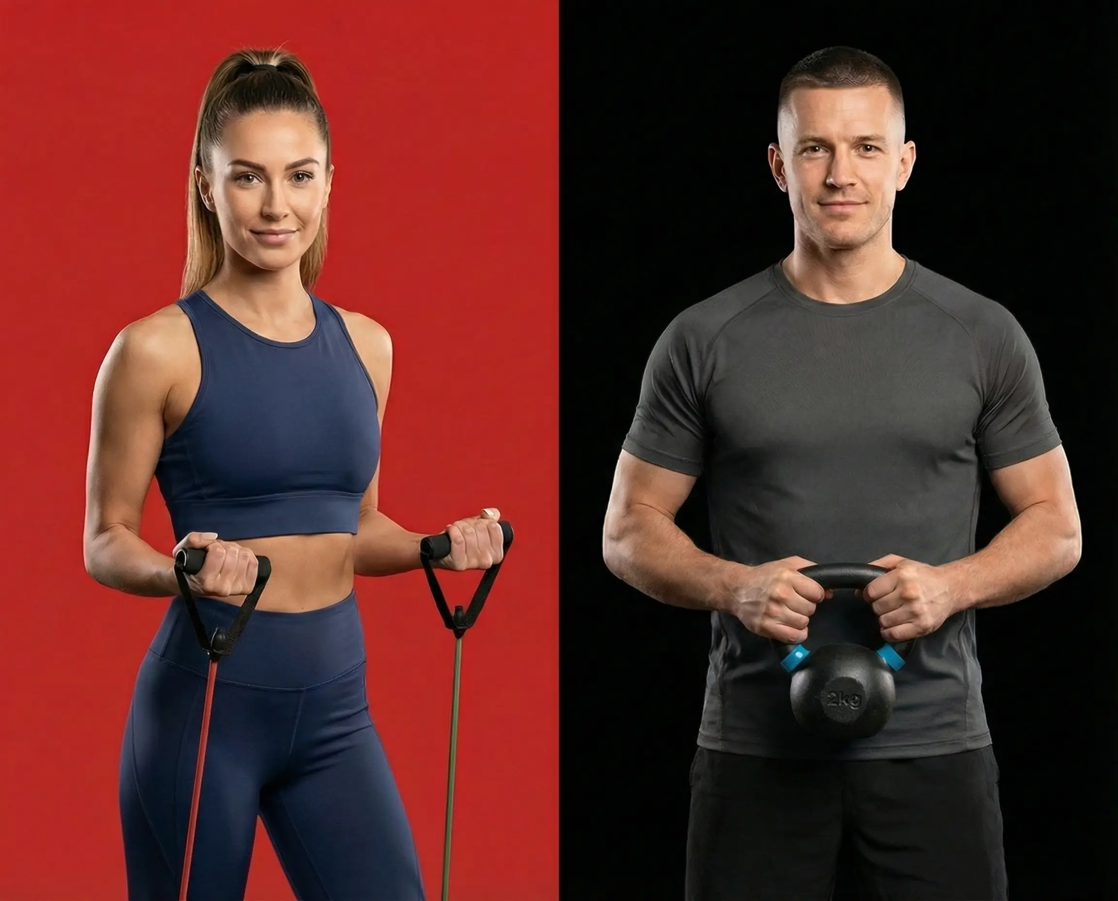 Профессиональная форма для фитнес-клубов — тренер в эластичной спортивной форме